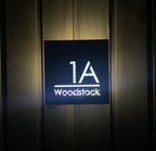 Warm White LED Custom House Number Sign - Square