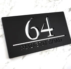 Black Acrylic Address Sign