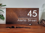 Corton Steel Custom Address plate