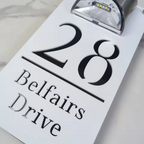 Rectangle Custom Solar Address Sign