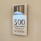 Rectangle Custom Solar Address Sign