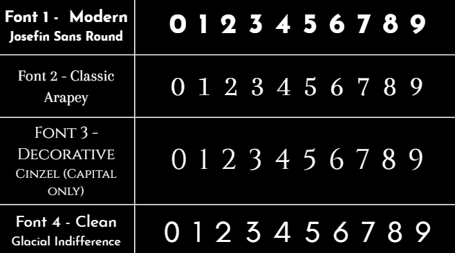 25cm Metal LED House Numbers - Each