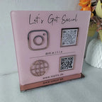 QR Business Social Acrylic Sign - Square.