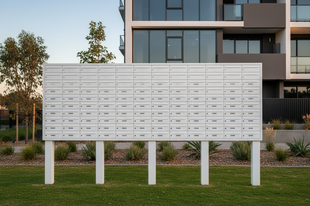 Mailbox Commercial - Free standing with Posts Bank Mailboxes