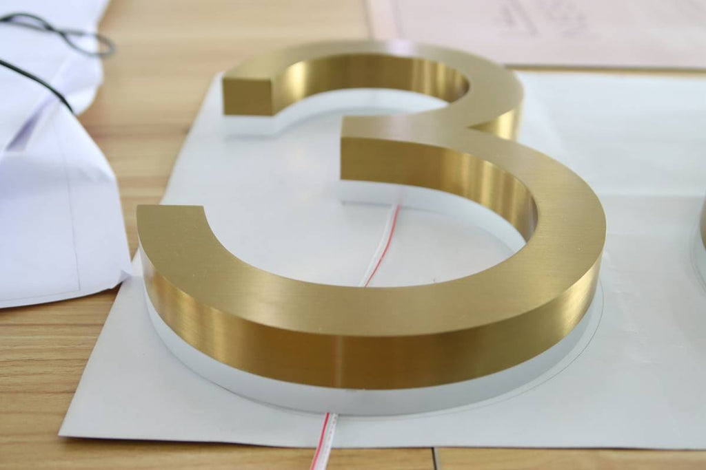 25cm Metal LED House Numbers - Each