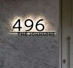 Floating LED Custom Address Sign