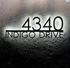 Floating LED Custom Address Sign