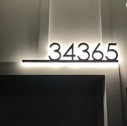 Floating LED Custom Address Sign
