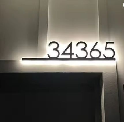 Floating LED Custom Address Sign