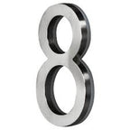 Brushed Stainless Steel Silver LED house numbers