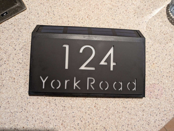 Solar Custom Acrylic House/Letterbox Sign - Modern