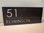 Custom White LED light up House Letterbox Address Sign - Rectangle.