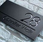 Black Acrylic Address Sign