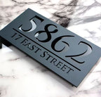 Black Acrylic Address Sign