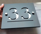 Grey Acrylic Address Sign