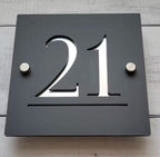 Grey Acrylic Address Sign