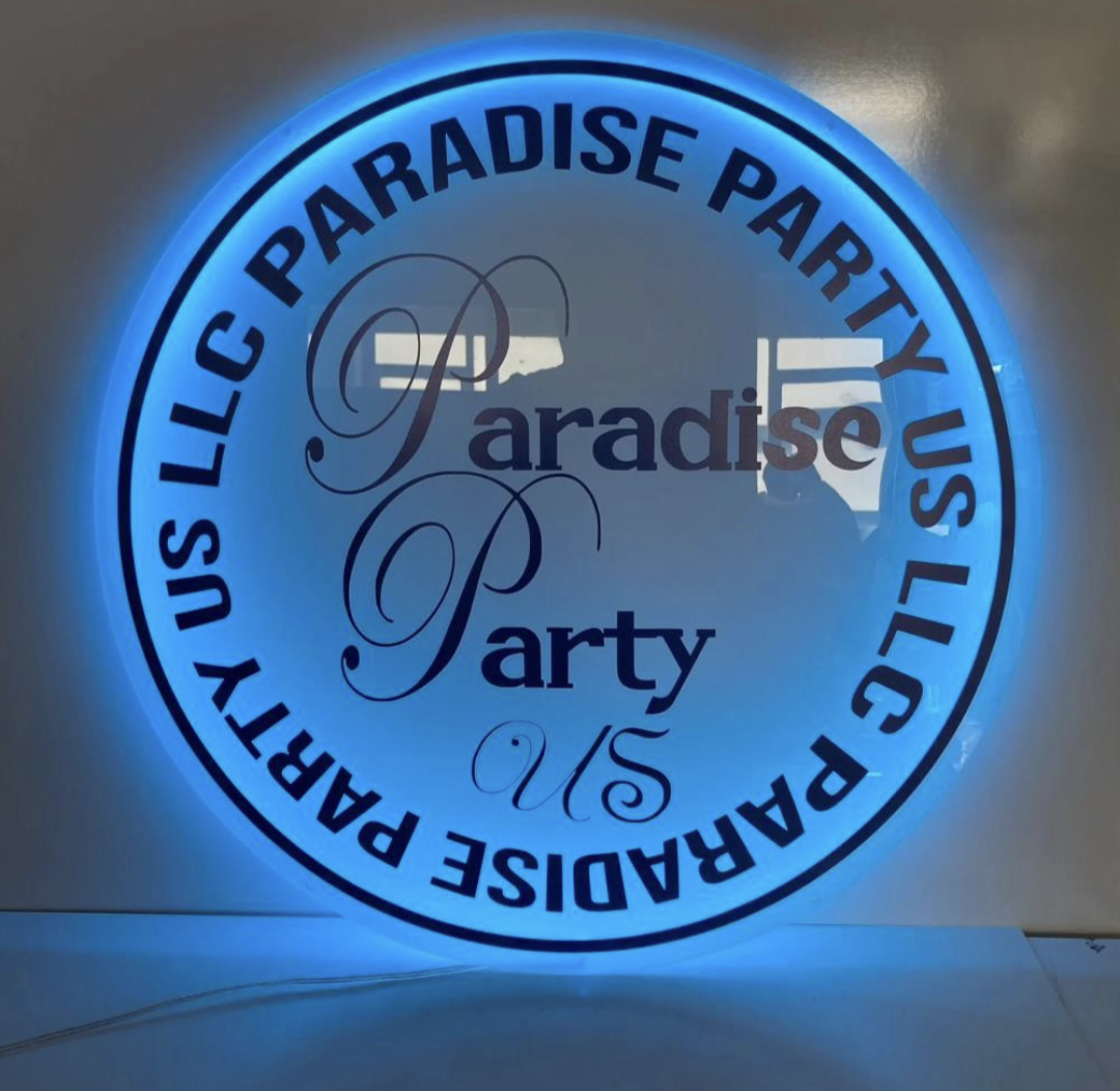 LED business UV Acrylic custom signs.