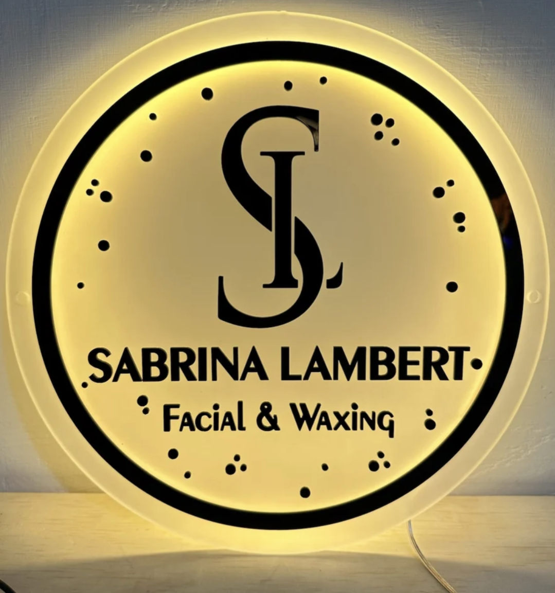 LED business UV Acrylic custom signs.