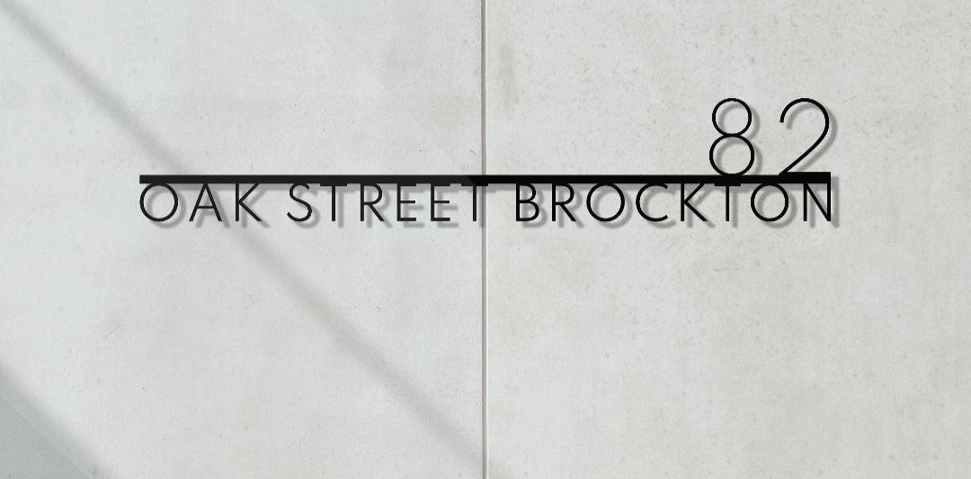 Metal lettering custom house address sign