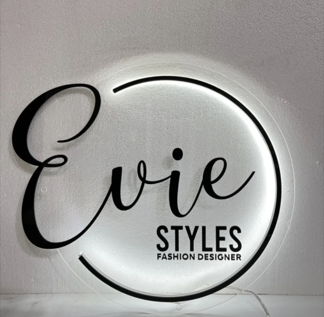 LED business UV Acrylic custom signs.