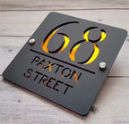 Grey Acrylic Address Sign