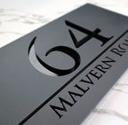 Black Acrylic Address Sign